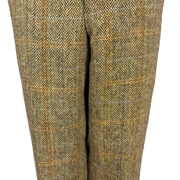 Asos Harris Tweed 100% Wool Cropped Trouser 32 Brown Multicolor Herringbone - Picture 4 of 16